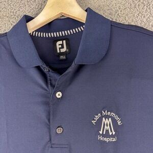 FootJoy Polo Shirt Mens Large Golf Ashe Memorial Hospital Performance‎ FJ Preppy
